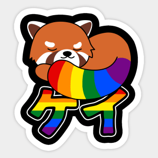 Cute Red Panda Gay Pride Sticker